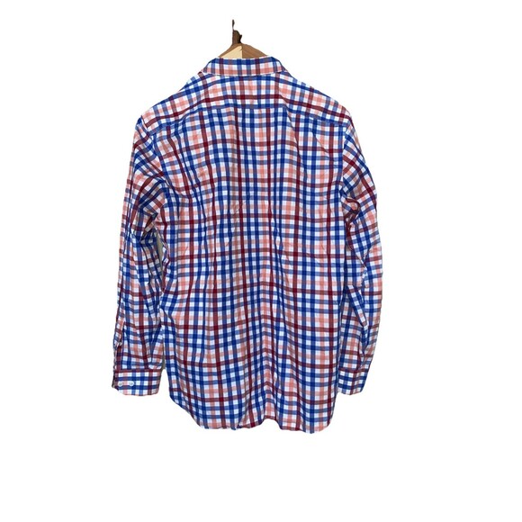 Banana Republic Mens Large Long Sleeve Non-Iron Standard Fit Dress Shirt Checker - Picture 3 of 5